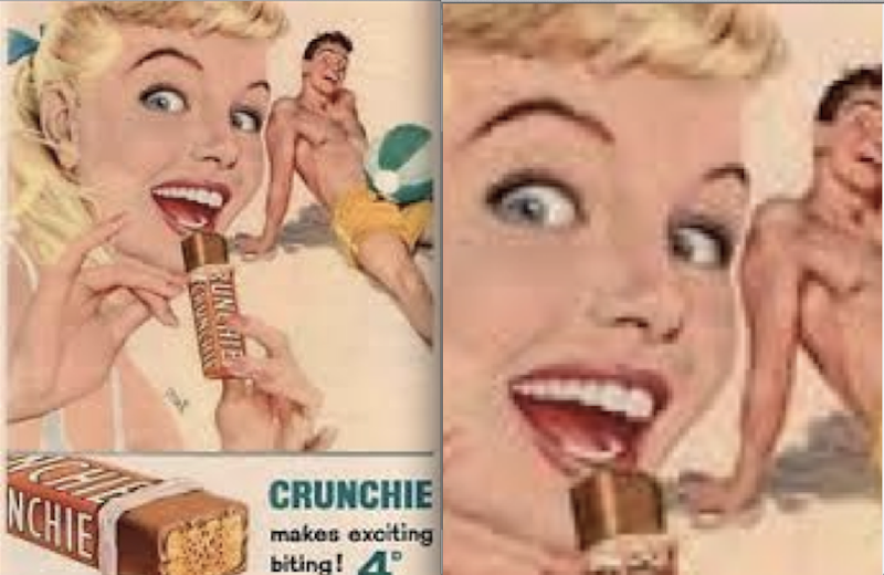 Illustration for article titled The Ridiculously Phallic Crunchie Ads of the 1950s